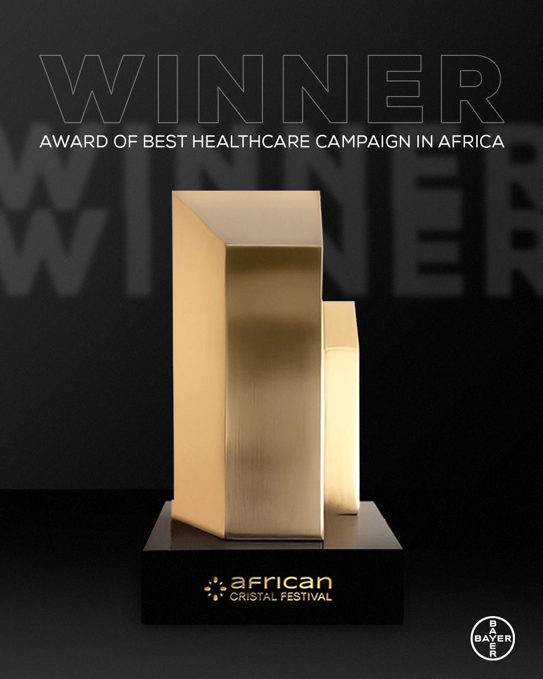 Award-4-1 Bayer Maroc primée à l’African Cristal Festival pour sa campagne « Love Heals »