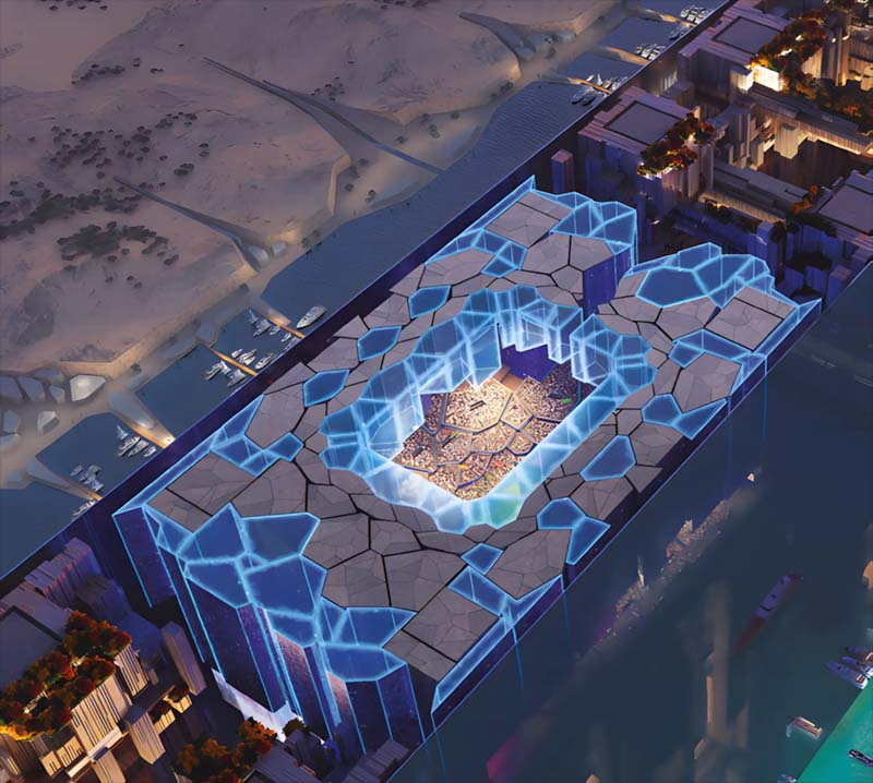 stade Neom Arabie saoudite : un stade de 46 000 places… dans les airs